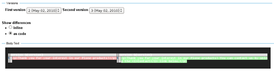 Comparing Versions (HTML Source)